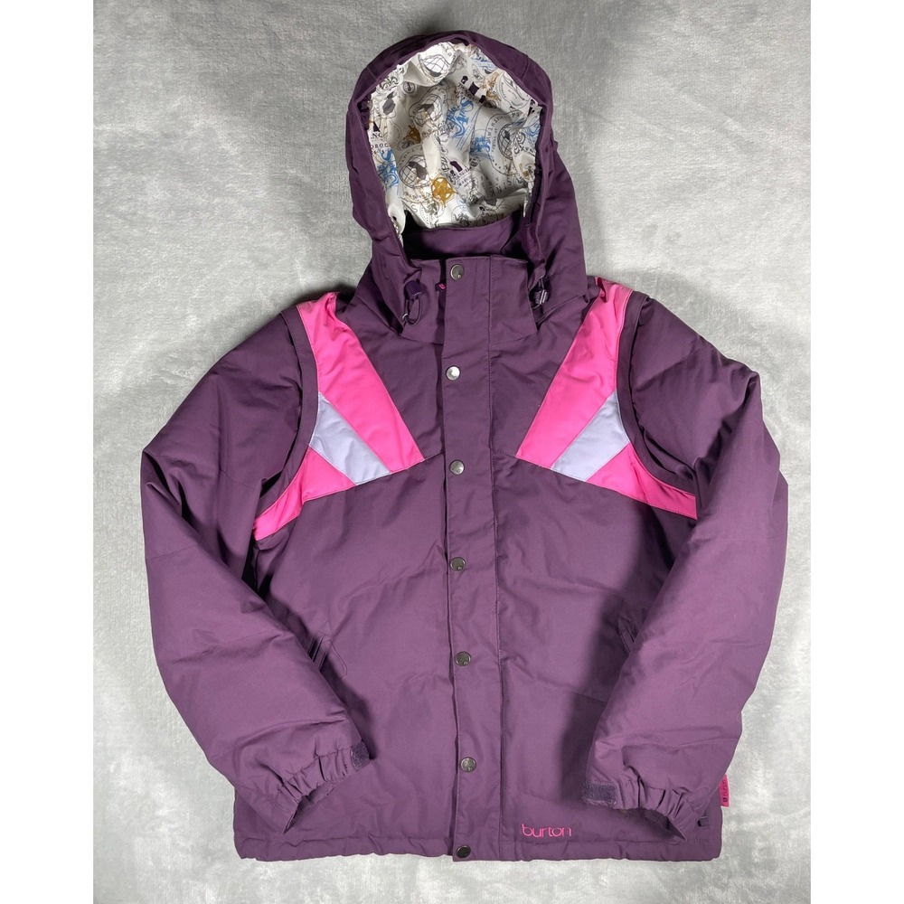 Burton Ski Snowboard Jacket Women's M Purple Pink Insulated Hooded Winter Coat